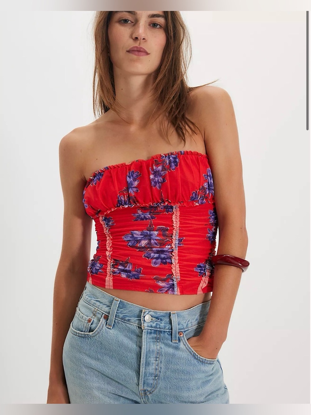 Free People Scottie Printed Tube Top